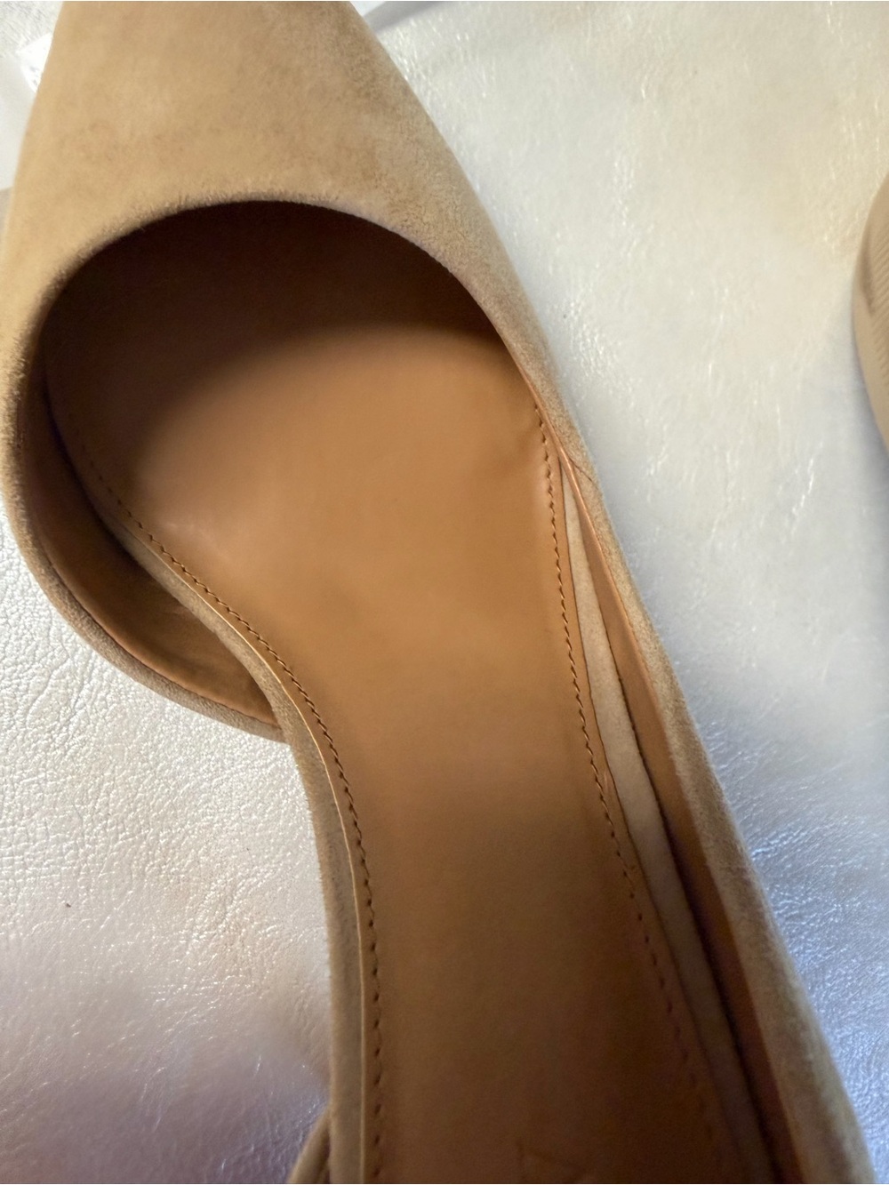 J. Crew Beige Suede Pointed-Toe D'Orsay Pumps - Picture 10 of 11